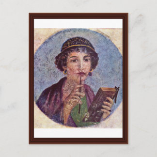 Portrait Of A Girl Tondo Postcard