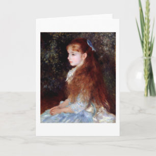 Portrait of a Girl with Blue Ribbon, Renoir Card
