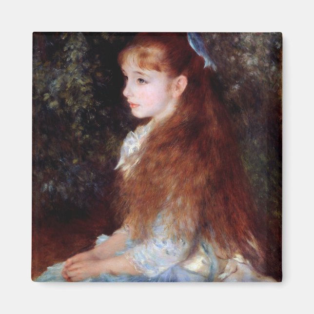 Portrait of a Girl with Blue Ribbon, Renoir Magnet (Front)