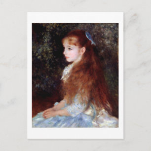 Portrait of a Girl with Blue Ribbon, Renoir Postcard