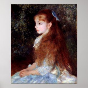 Portrait of a Girl with Blue Ribbon, Renoir Poster