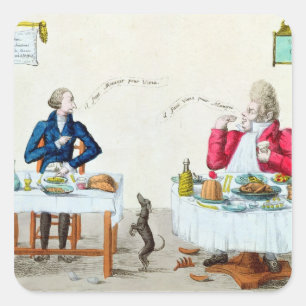 Portrait of a Glutton Square Sticker