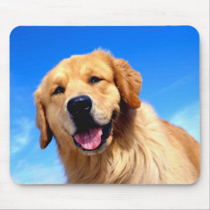 Portrait of a Golden Retriever Mouse Mat