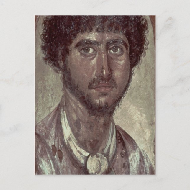 Portrait of a Greek, from Fayum, Romano-Egyptian, Postcard (Front)