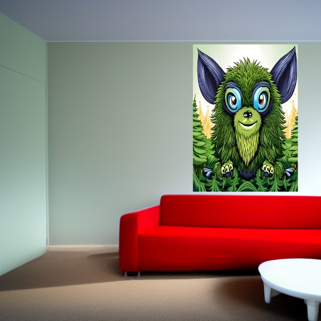 Portrait of a green fantasy beast | AI Art Poster (Creator Uploaded)