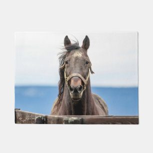 Portrait of a horse doormat