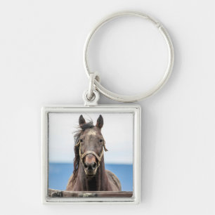 Portrait of a horse key ring