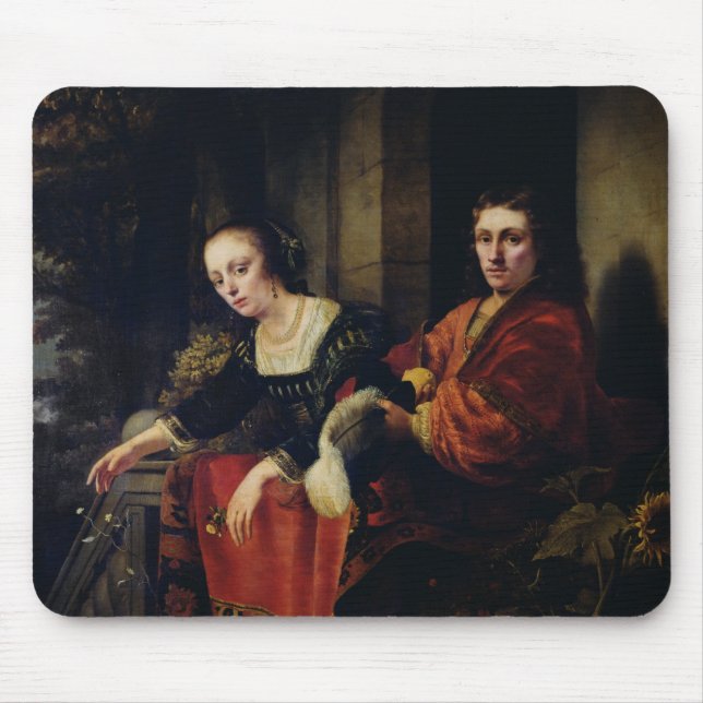Portrait of a Husband and Wife, 1654 Mouse Mat (Front)