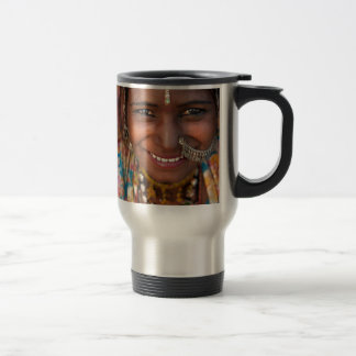 Portrait of a India Rajasthani woman Travel Mug