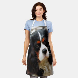 Portrait Of A King Charles Cavalier Spaniel Apron