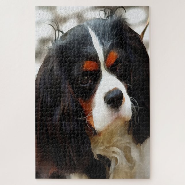 Portrait Of A King Charles Cavalier Spaniel Jigsaw Puzzle (Vertical)
