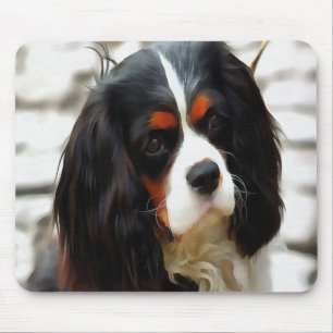 Portrait Of A King Charles Cavalier Spaniel Mouse Mat