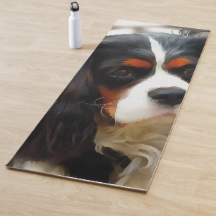 Portrait Of A King Charles Cavalier Spaniel Yoga Mat