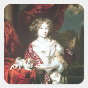 Portrait of a Lady, 1677 Square Sticker