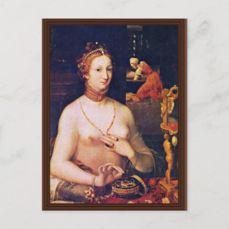 Portrait Of A Lady At Her Toilette, By Meister De Postcard