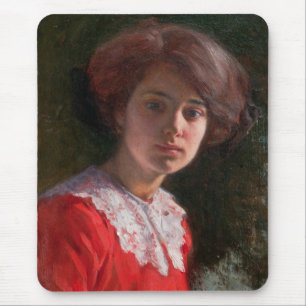 Portrait of a Lady (by Elin Danielson-Gambogi) Mouse Mat