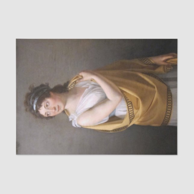 Portrait of a Lady by Marie-Guillemine Benoist Tissue Paper (Front)