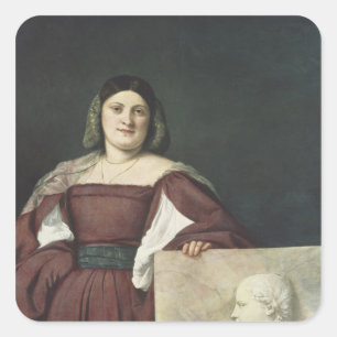 Portrait of a Lady , c.1510-12 Square Sticker