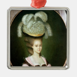 Portrait of a Lady in a Hat Metal Tree Decoration