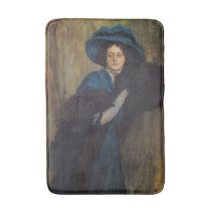 Portrait of a Lady in Blue (Raimundo de Madrazo) Bath Mat