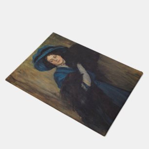 Portrait of a Lady in Blue (Raimundo de Madrazo) Doormat