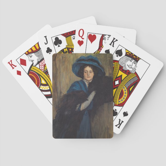 Portrait of a Lady in Blue (Raimundo de Madrazo) Playing Cards (Back)