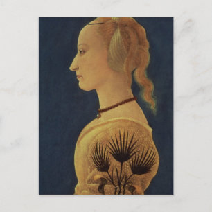 Portrait of a Lady in Yellow, c.1465 Postcard