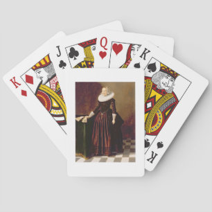 Portrait of a Lady (oil on panel) Playing Cards