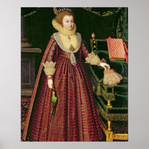 Portrait of a Lady, Possibly Elizabeth, Countess o Poster