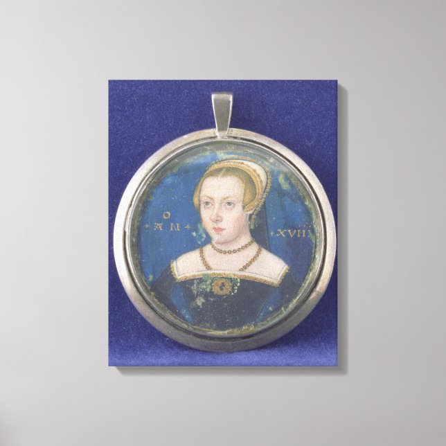 Portrait of a Lady, possibly Lady Jane Grey, c.154 Canvas Print (Front)