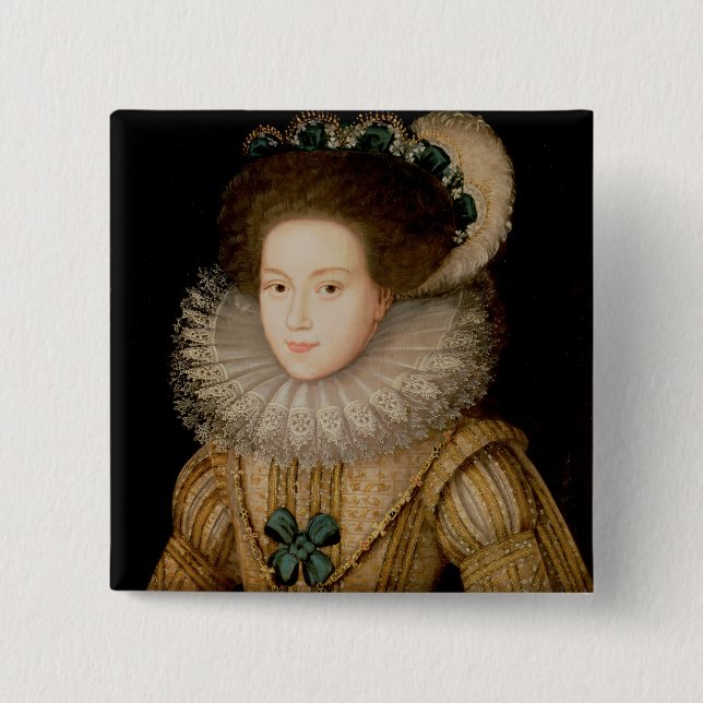 Portrait of a Lady, possibly Mary Queen of Scots ( 15 Cm Square Badge (Front)