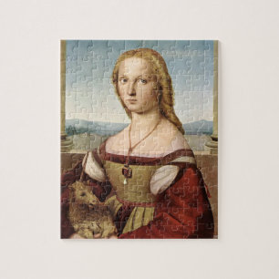 Portrait of a Lady with a Unicorn (by Raphael) Jigsaw Puzzle