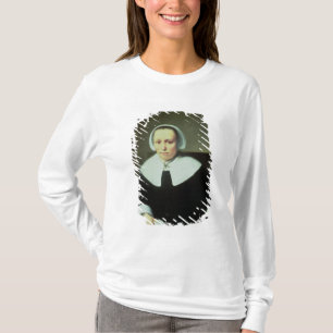 Portrait of a Lady with White Collar and Cuffs T-Shirt