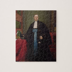 Portrait of a Lawyer in his Library, 1852 (oil on Jigsaw Puzzle