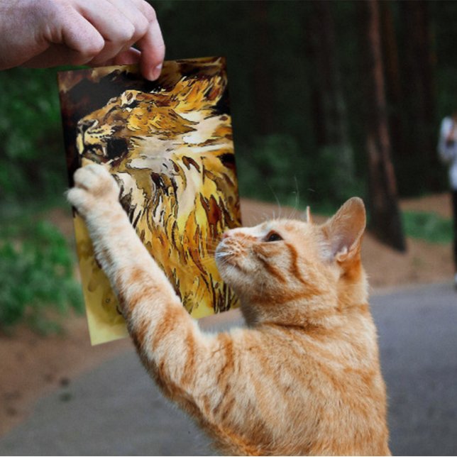 Portrait Of A Lion Acrylic Painting Poster (Creator Uploaded)