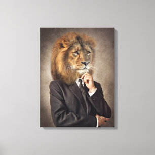 Portrait of A Lion Canvas Print