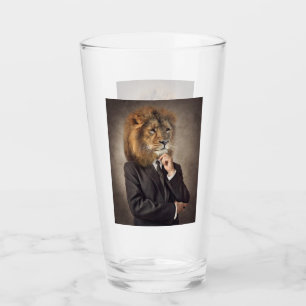 Portrait of A Lion Glass