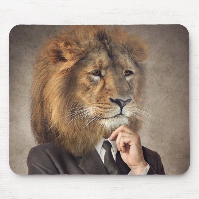 Portrait of A Lion Mouse Mat (Front)