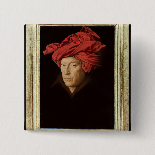 Portrait of a Man, 1433 (oil on oak) (see also 422 15 Cm Square Badge