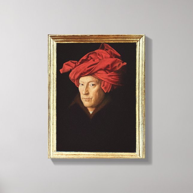 Portrait of a Man, 1433 (oil on oak) (see also 422 Canvas Print (Front)