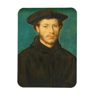 Portrait of a Man, c. 1536- 40 (oil on walnut) Magnet