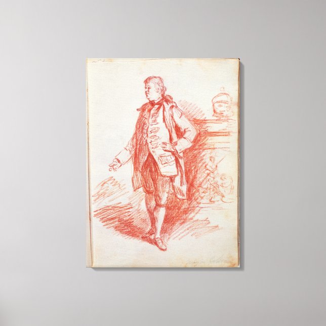 Portrait of a Man, called Edward Gibbon (1737-94) Canvas Print (Front)