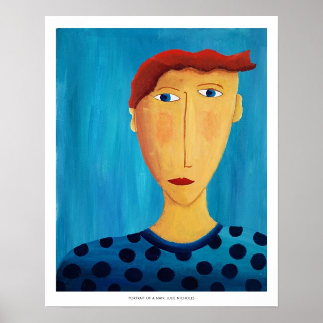 Portrait Of A Man Contemporary Painting Art Print (Front)