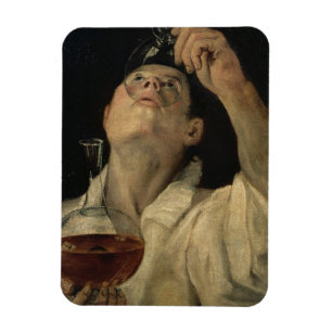 Portrait of a Man Drinking, c.1581-4 (oil on canva Magnet