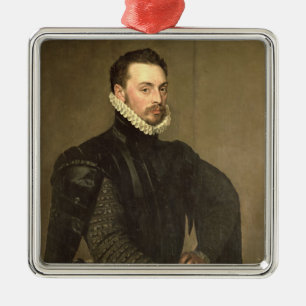 Portrait of a Man from the Retinue of Cardinal Gra Metal Tree Decoration