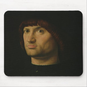 Portrait of a Man, or The Condottiere, 1475 (oil o Mouse Mat