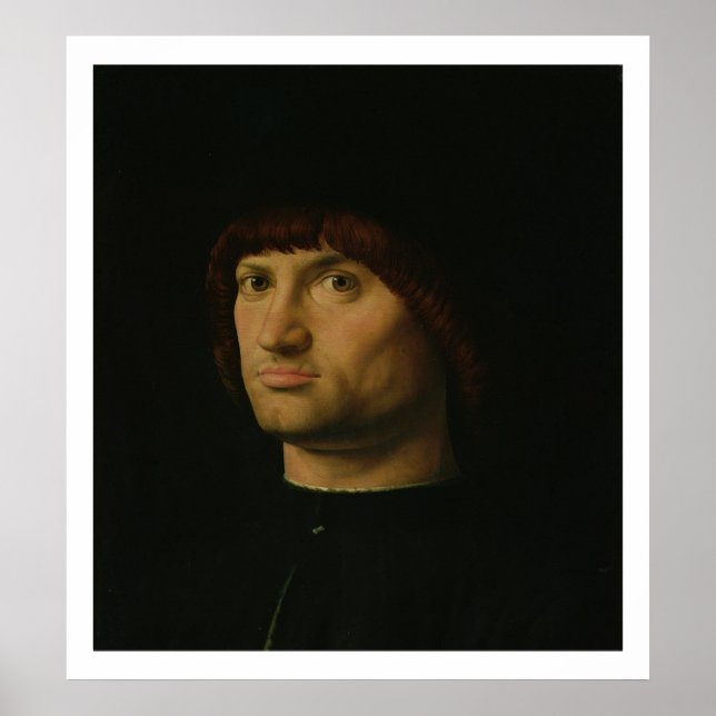 Portrait of a Man, or The Condottiere, 1475 (oil o Poster (Front)