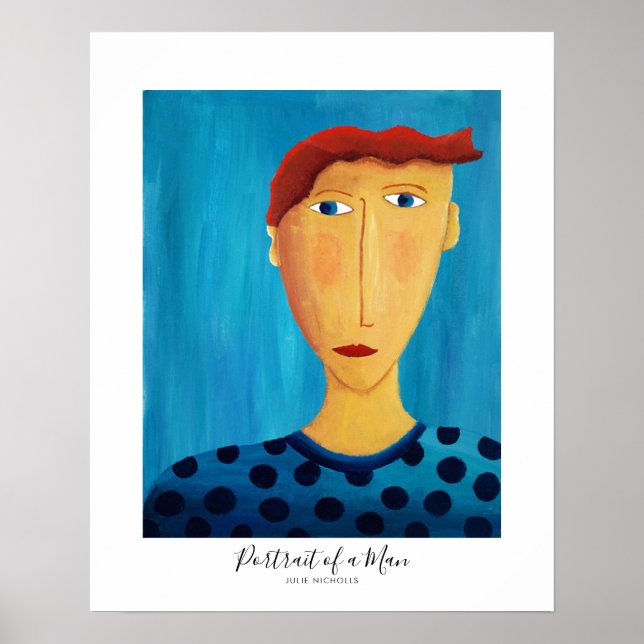 Portrait of a Man Painting Poster (Front)