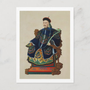 Portrait of a Mandarin (w/c) Postcard