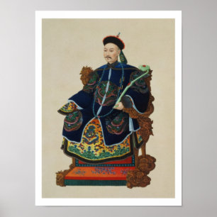 Portrait of a Mandarin (w/c) Poster